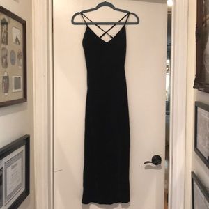 Velvet maxi dress